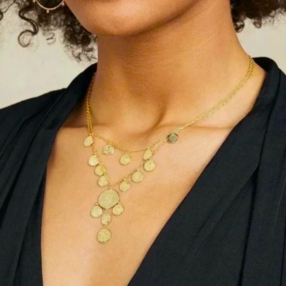 Gorjana Ana Coin Layered Necklace